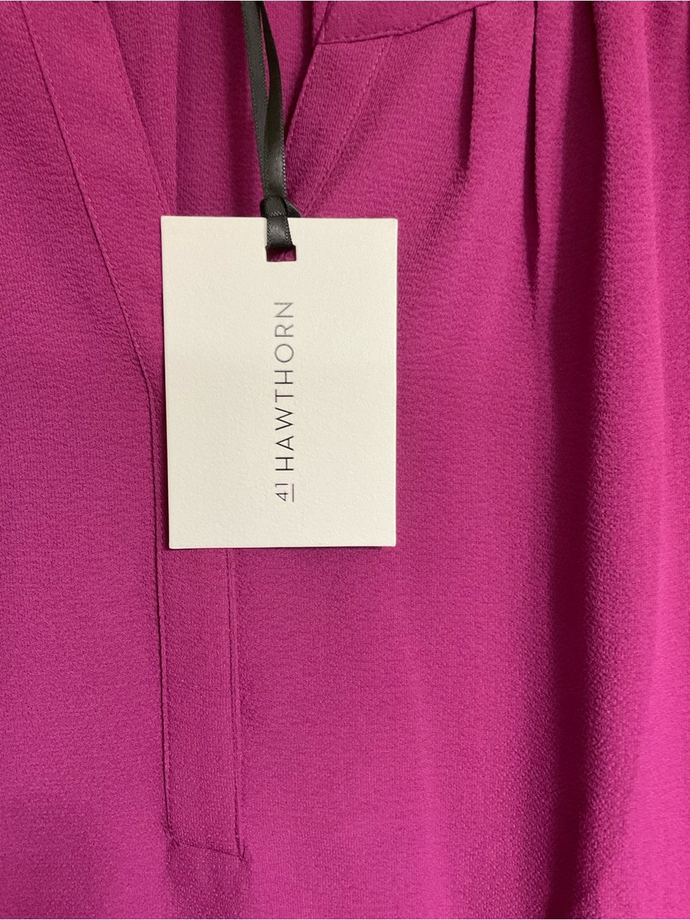 NWT 41 Hawthorn Pleated Yoke Blouse in Magenta Size XXL - Picture 6 of 8